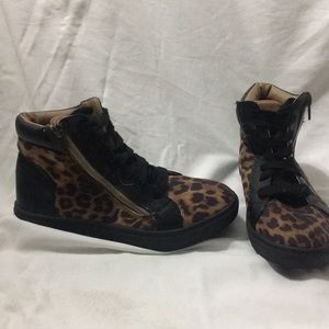 Leopard high top snickers for girls